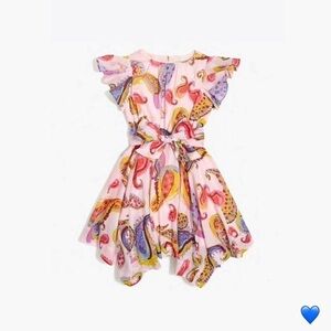 Crewcuts Girls' Handkerchief Dress Pink Paisley Size 2 Toddler 2T Easter New NWT